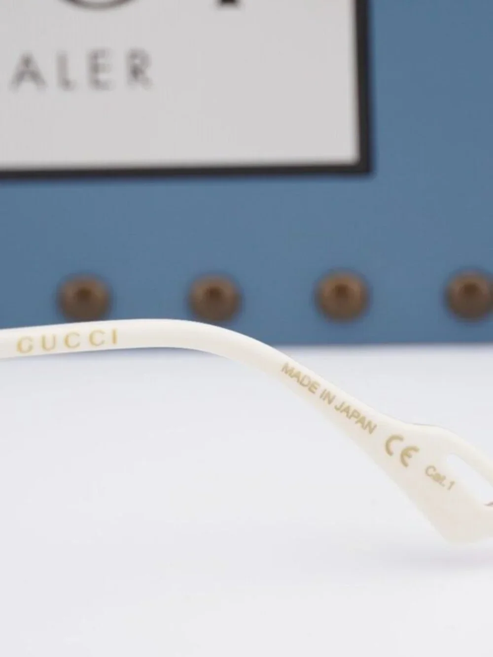 Gucci GG0739S 005 Aviator Sunglasses - Gold / Blue